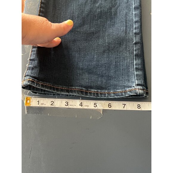 American Eagle Outfitters Kick Boot Jeans Size 6 Blue Denim Cowgirl Western Rode - Picture 11 of 13